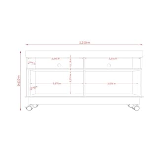 Foto 6 | Mueble Rack Artur Compacto Tv Hasta 50'' Natural/blanco