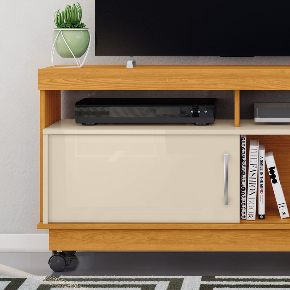 Foto 5 pulgar | Mueble Rack Artur Compacto Tv Hasta 50'' Cinamomo/blanco
