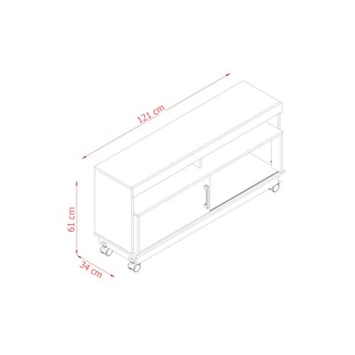 Foto 5 | Mueble Rack Artur Compacto Tv Hasta 50'' Cinamomo/blanco