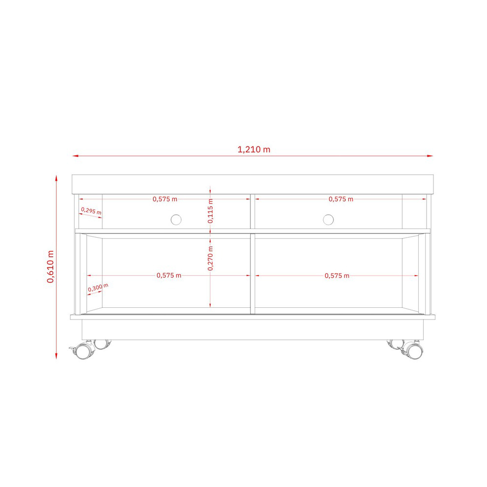 Foto 7 pulgar | Mueble Rack Artur Compacto Tv Hasta 50'' Cinamomo/blanco