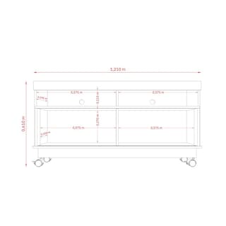 Foto 6 | Mueble Rack Artur Compacto Tv Hasta 50'' Cinamomo/blanco