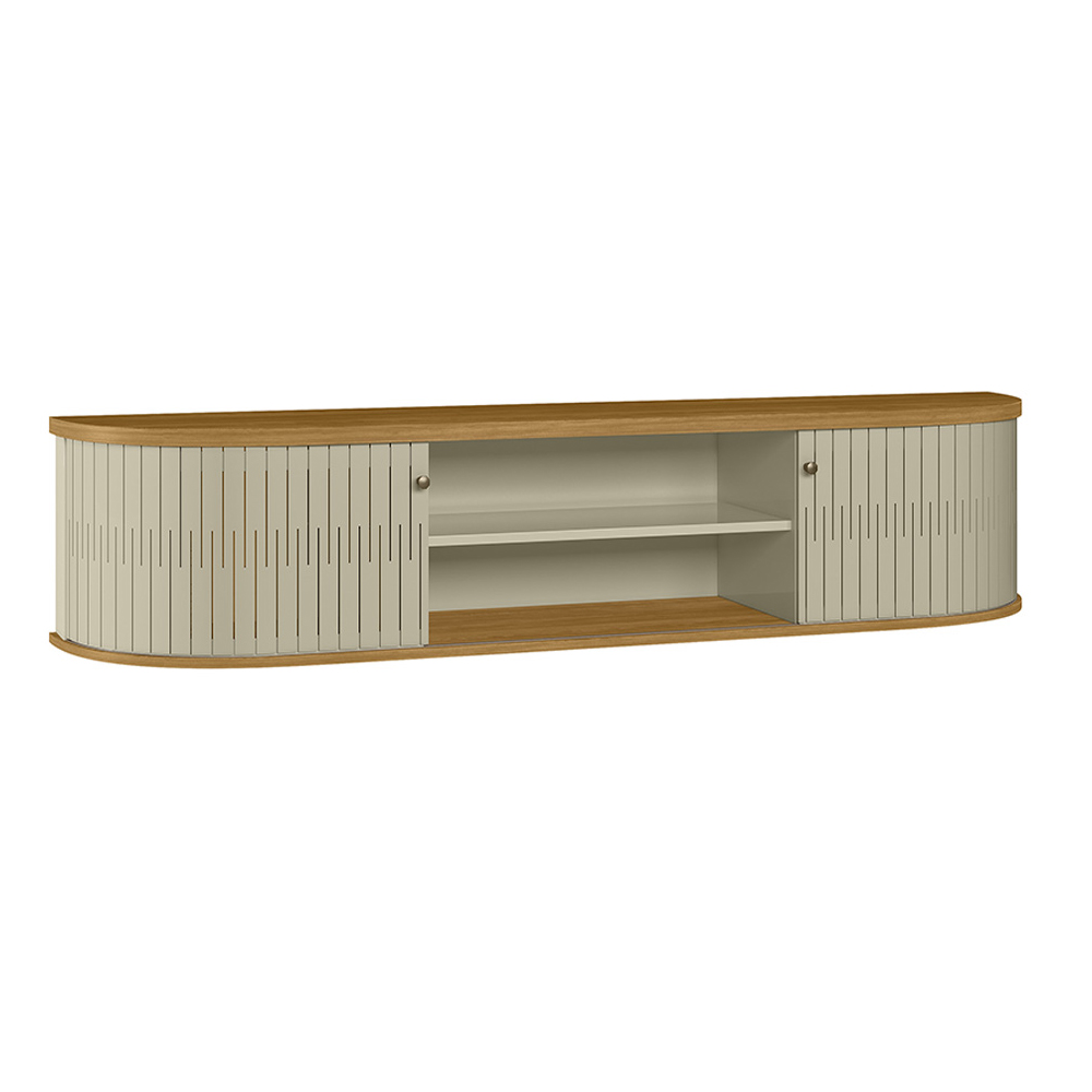 Foto 2 | Mueble Rack Flotante Para Tv 75'' Color Cumaru/opala