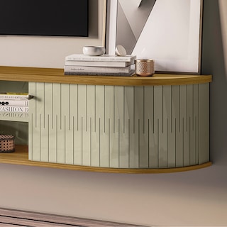 Foto 4 | Mueble Rack Flotante Para Tv 75'' Color Cumaru/opala