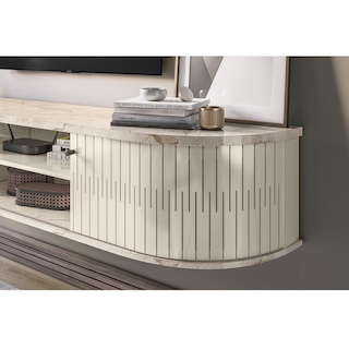 Foto 4 | Mueble Para Tv Flotante 75'' Rack Color Mármol/blanco