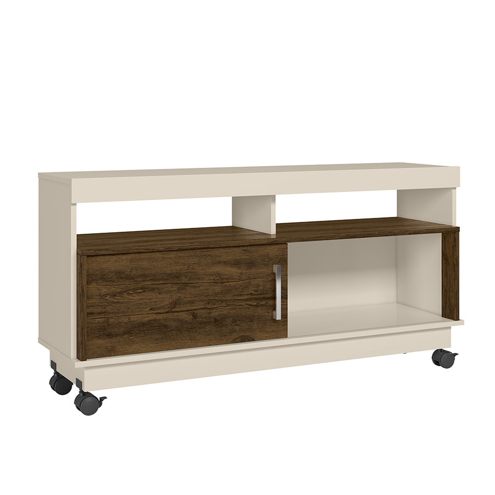Foto 3 pulgar | Mueble Rack Artur Compacto Tv Hasta 50'' Blanco/savana