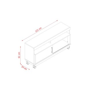 Foto 5 | Mueble Rack Artur Compacto Tv Hasta 50'' Blanco/savana