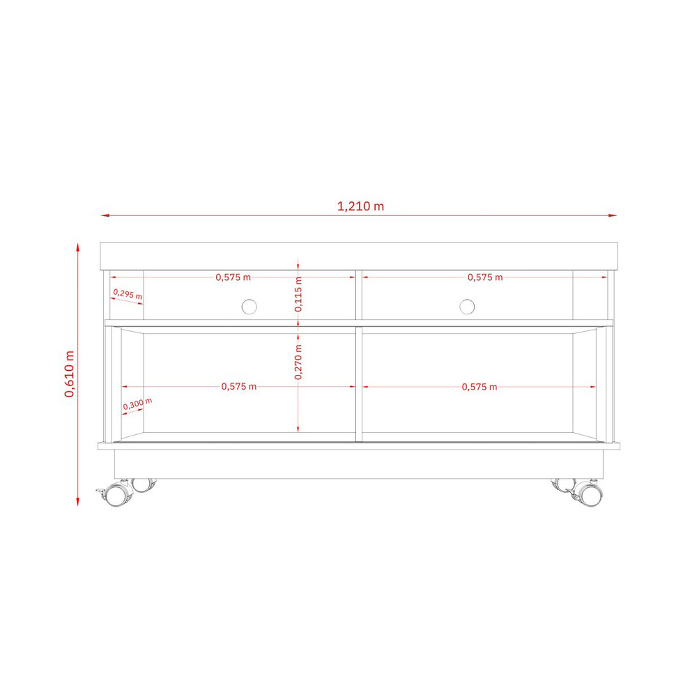 Foto 7 pulgar | Mueble Rack Artur Compacto Tv Hasta 50'' Blanco/savana