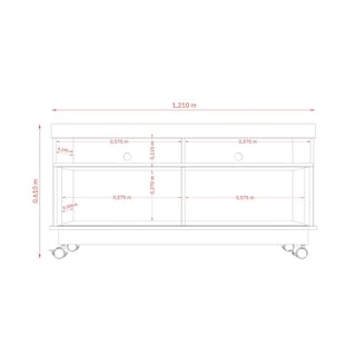 Foto 6 | Mueble Rack Artur Compacto Tv Hasta 50'' Blanco/savana