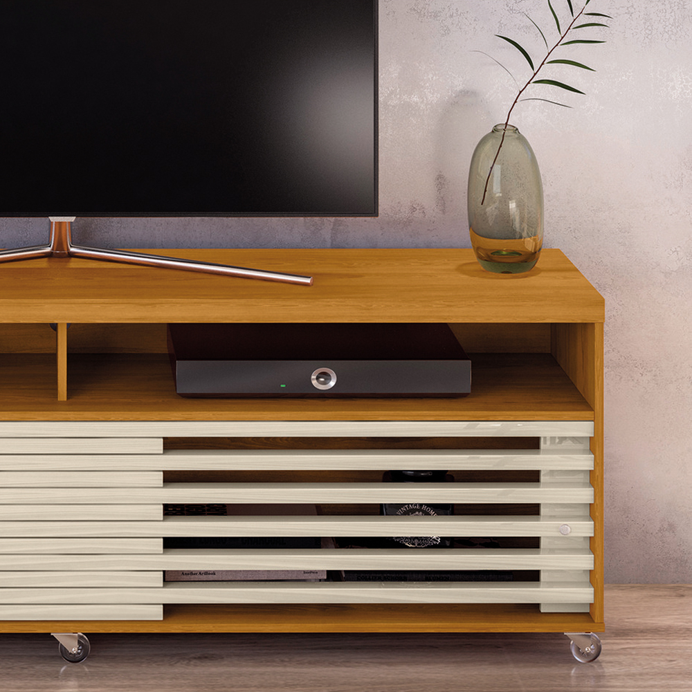 Foto 4 | Mueble Rack 2 Puertas Y Nicho Tv Hasta 65”  Cinamomo/blanco