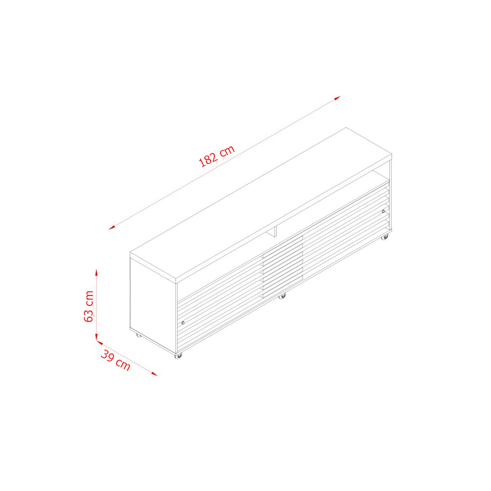 Foto 5 | Mueble Rack 2 Puertas Y Nicho Tv Hasta 65”  Cinamomo/blanco