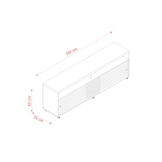 Foto 5 | Mueble Rack 2 Puertas Y Nicho Tv Hasta 65” Cinamomo/blanco