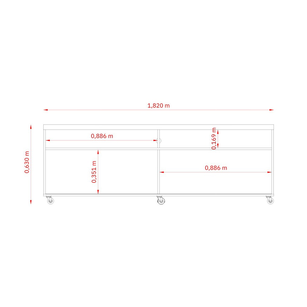 Foto 6 | Mueble Rack 2 Puertas Y Nicho Tv Hasta 65”  Cinamomo/blanco
