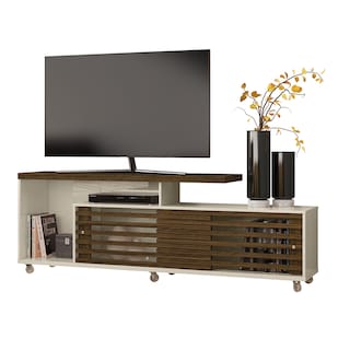 Foto 1 | Mueble Rack Cruzado 2 Puertas Para Tv Hasta 65” Blanco/savana