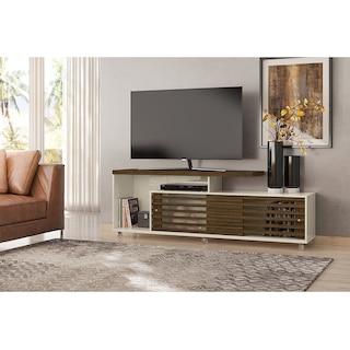 Foto 3 | Mueble Rack Cruzado 2 Puertas Para Tv Hasta 65” Blanco/savana