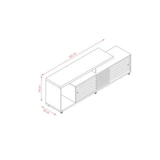 Foto 6 | Mueble Rack Cruzado 2 Puertas Para Tv Hasta 65” Blanco/savana