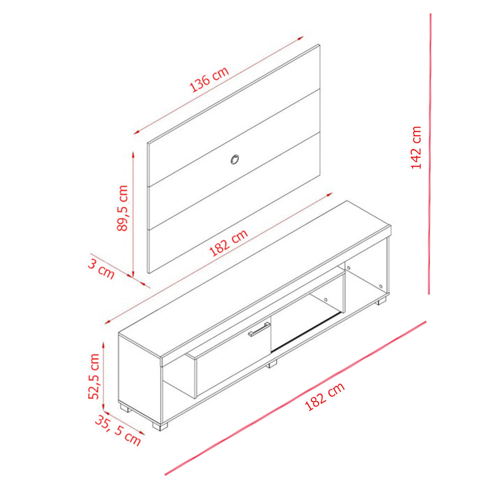 Foto 5 | Combo de Rack y Panel TV hasta 65'' Blanco Salvania