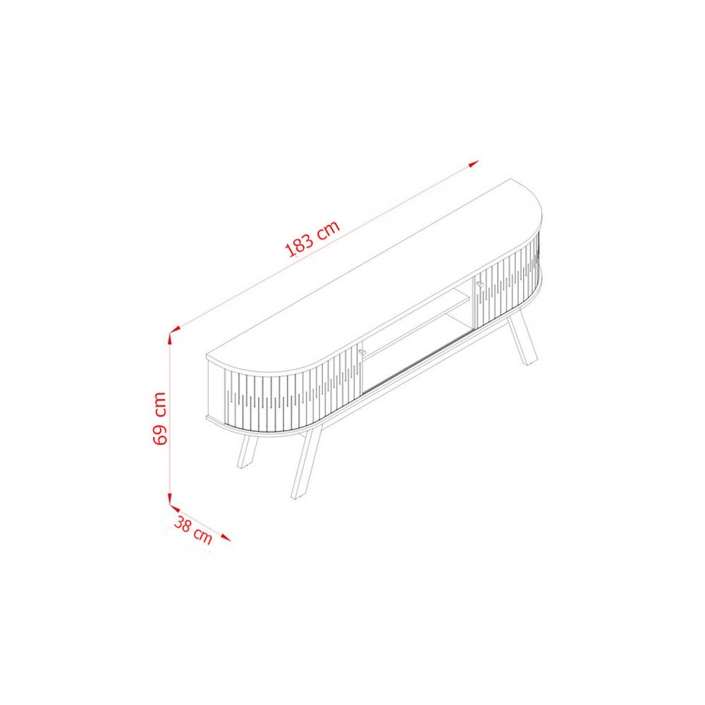 Foto 5 | Mueble para Tv 75 Pulgadas Darady Valencia Natural