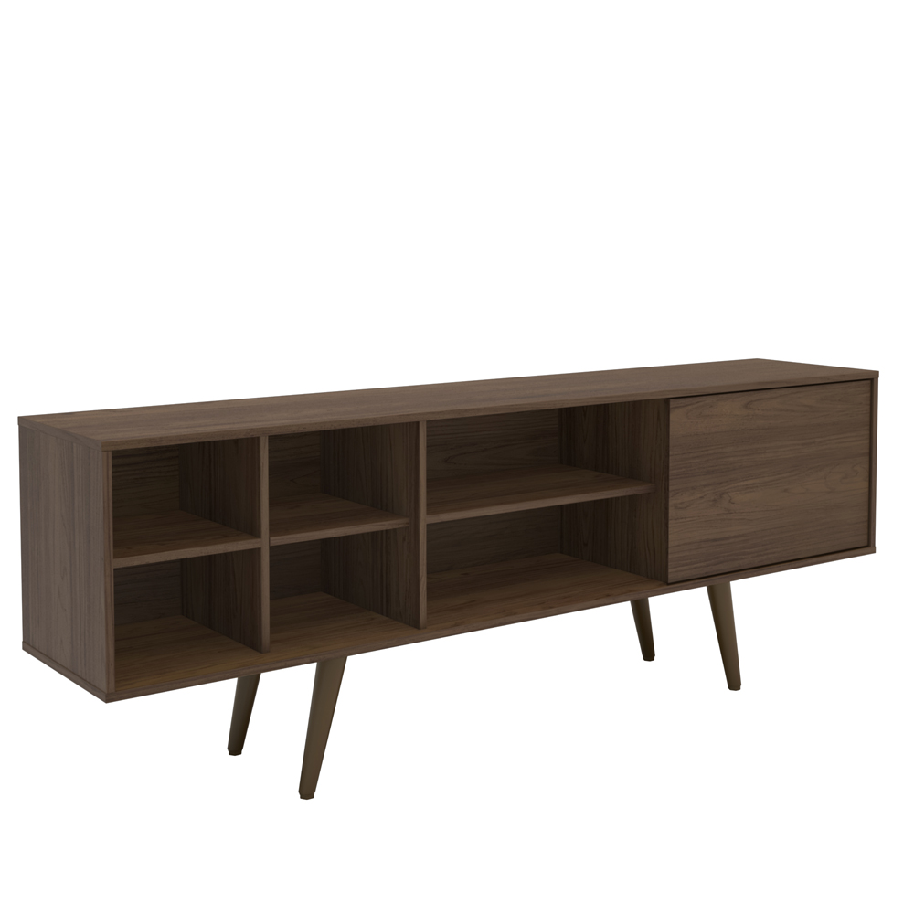 Mueble para TV Turquía Mumbai Hasta 60'' con Puerta Batiente y Pies Retro