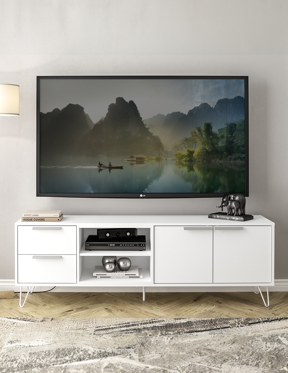 Mesa Tv Mobi Selenita Blanco
