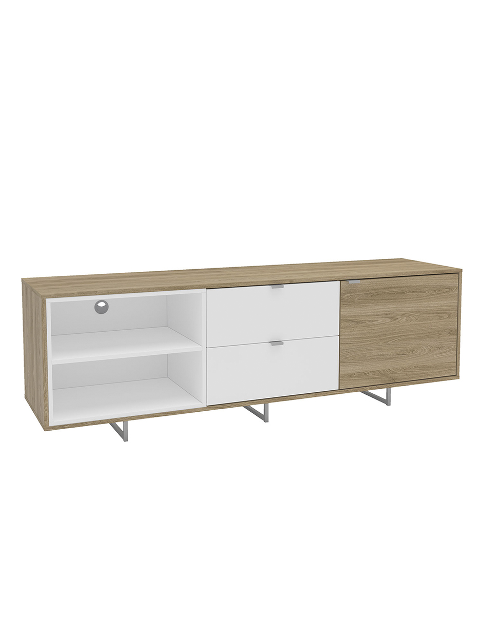 Foto 3 pulgar | Mesa Tv Mobi Malaquita Oak Y Blanco
