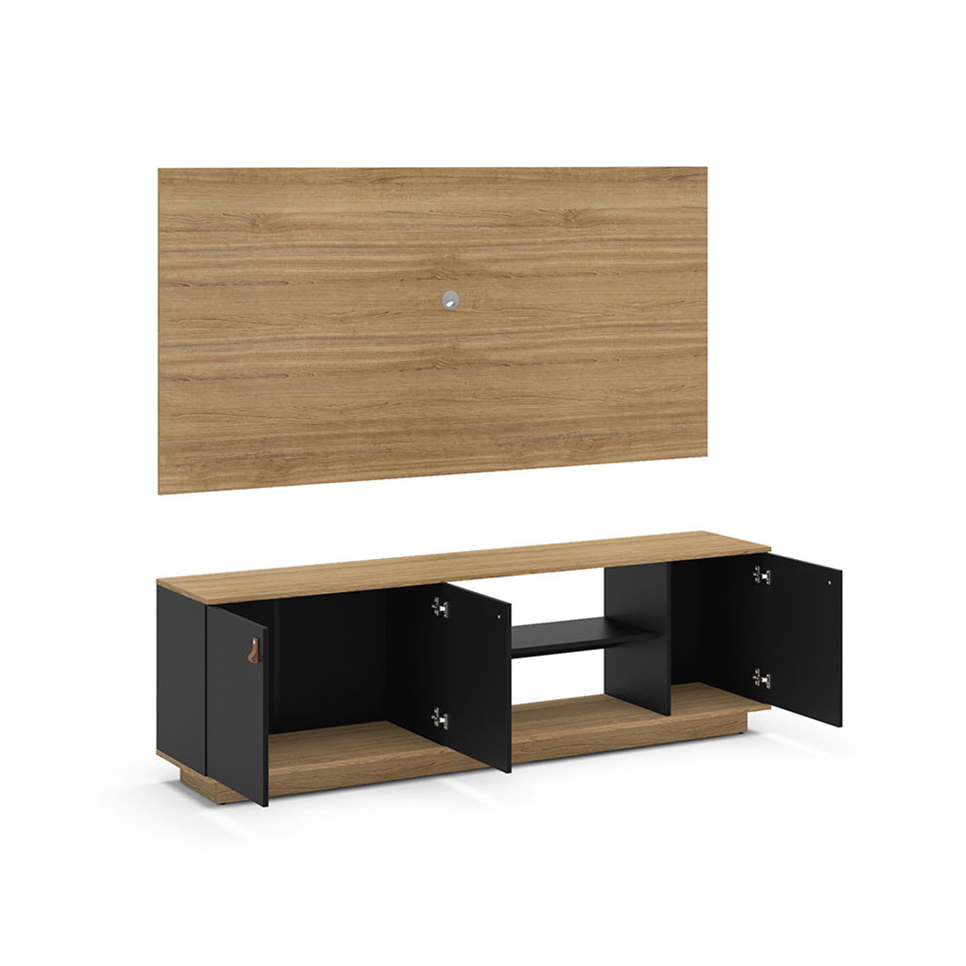 Foto 4 pulgar | Mesa Tv Y Panel Mobi Cianita Oak-negro