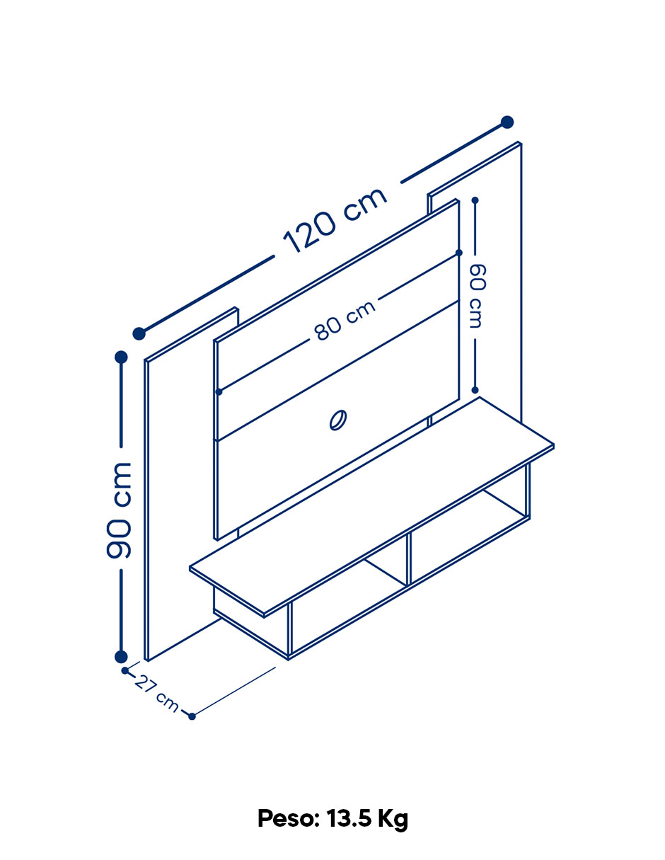 Foto 5 pulgar | Mueble para Tv Mobi Luján Negro