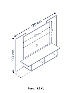 Foto 4 | Mueble para Tv Mobi Luján Negro