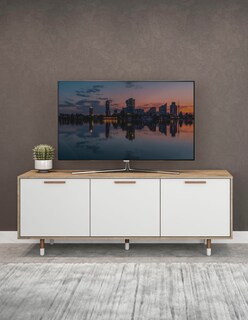 Foto 1 | Mesa para Tv Mobi Petalita Roble Blanco