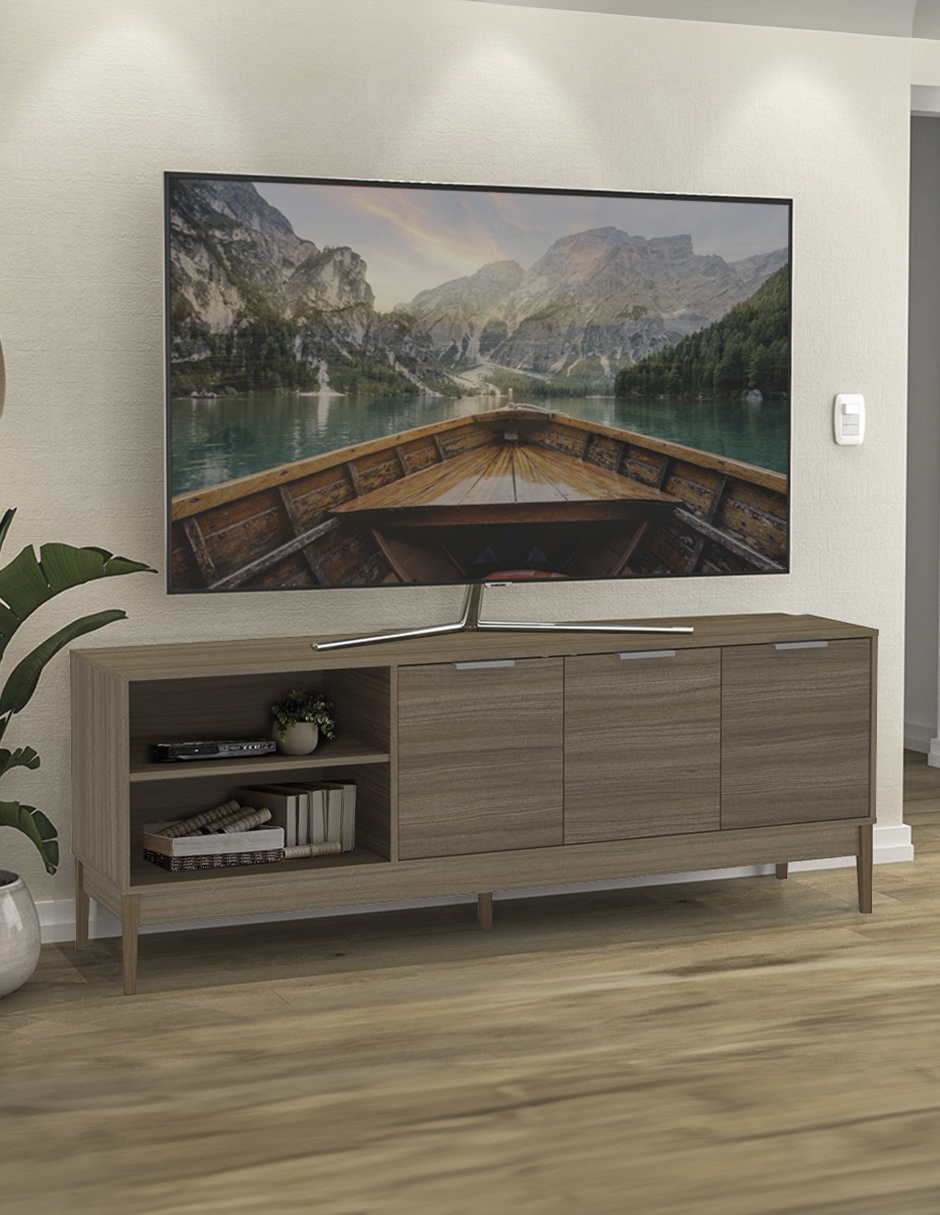 Foto 1 | Mesa De Tv Mobi Zircón Castaño