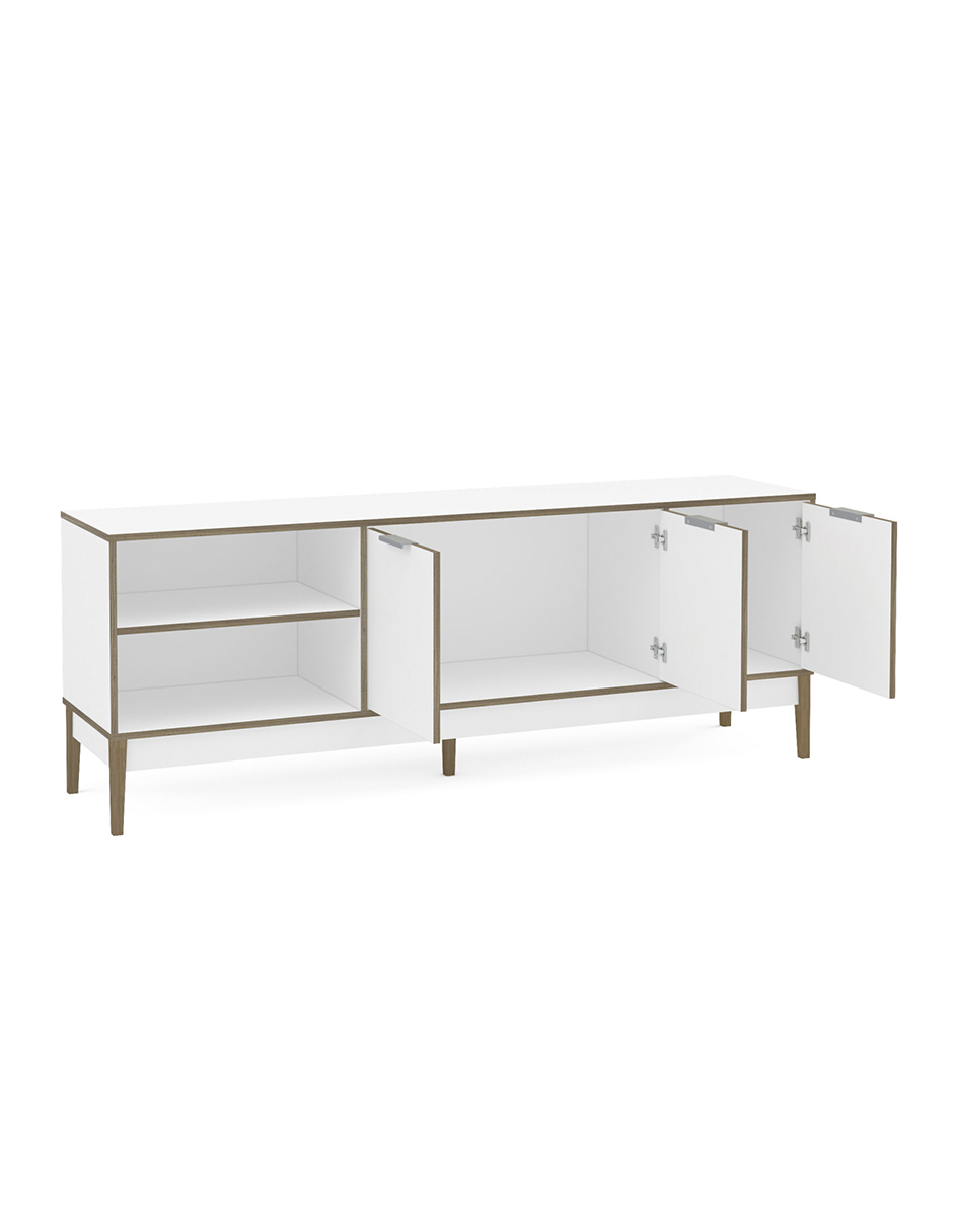 Foto 4 pulgar | Mesa De Tv Mobi Zircón Blanco