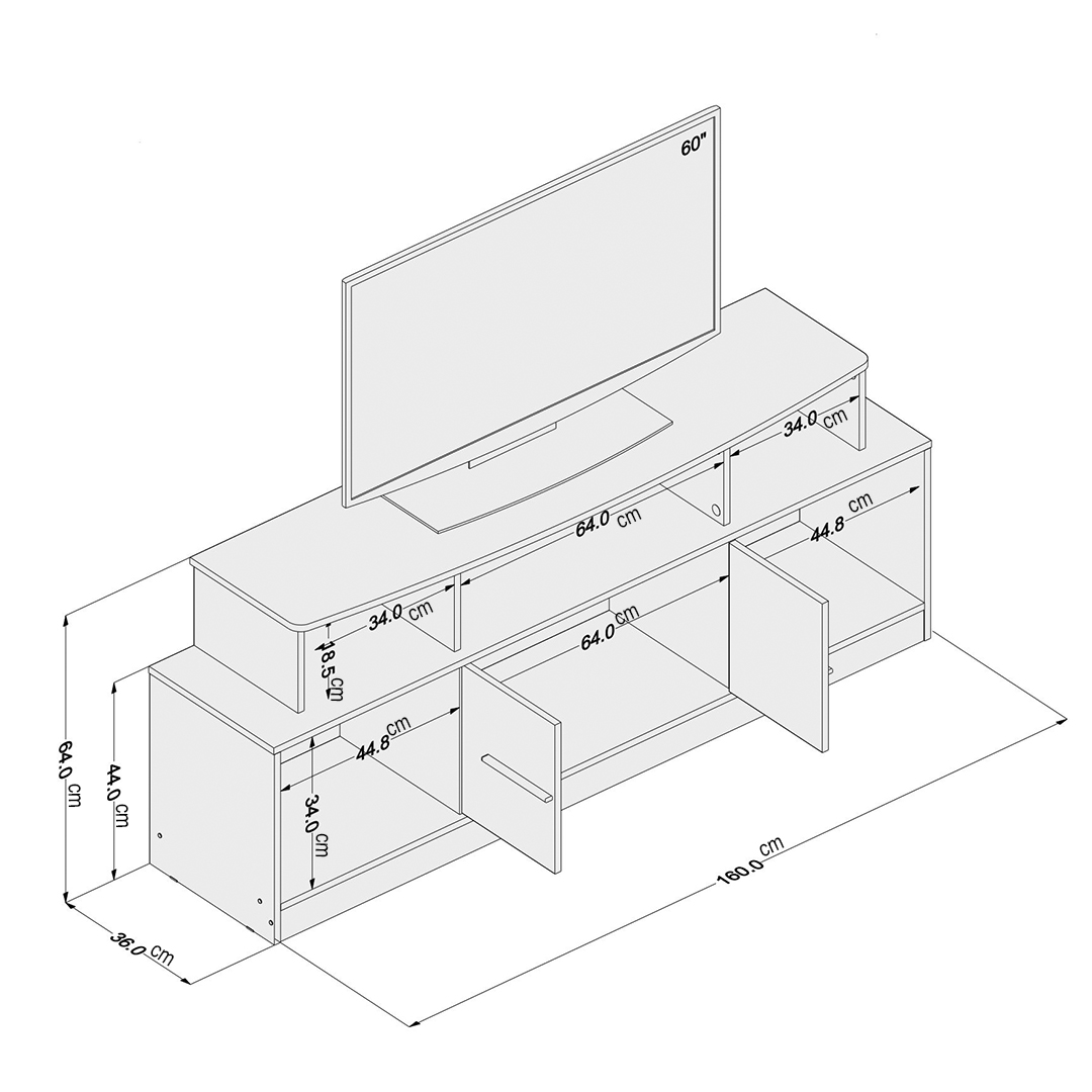 Foto 5 pulgar | Mesa Para Tv Mobi Ametrina Avellana