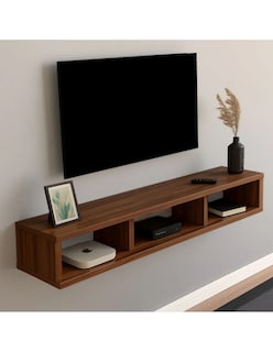 Foto 1 | Mueble para TV Flotante 3 Divisiones Café