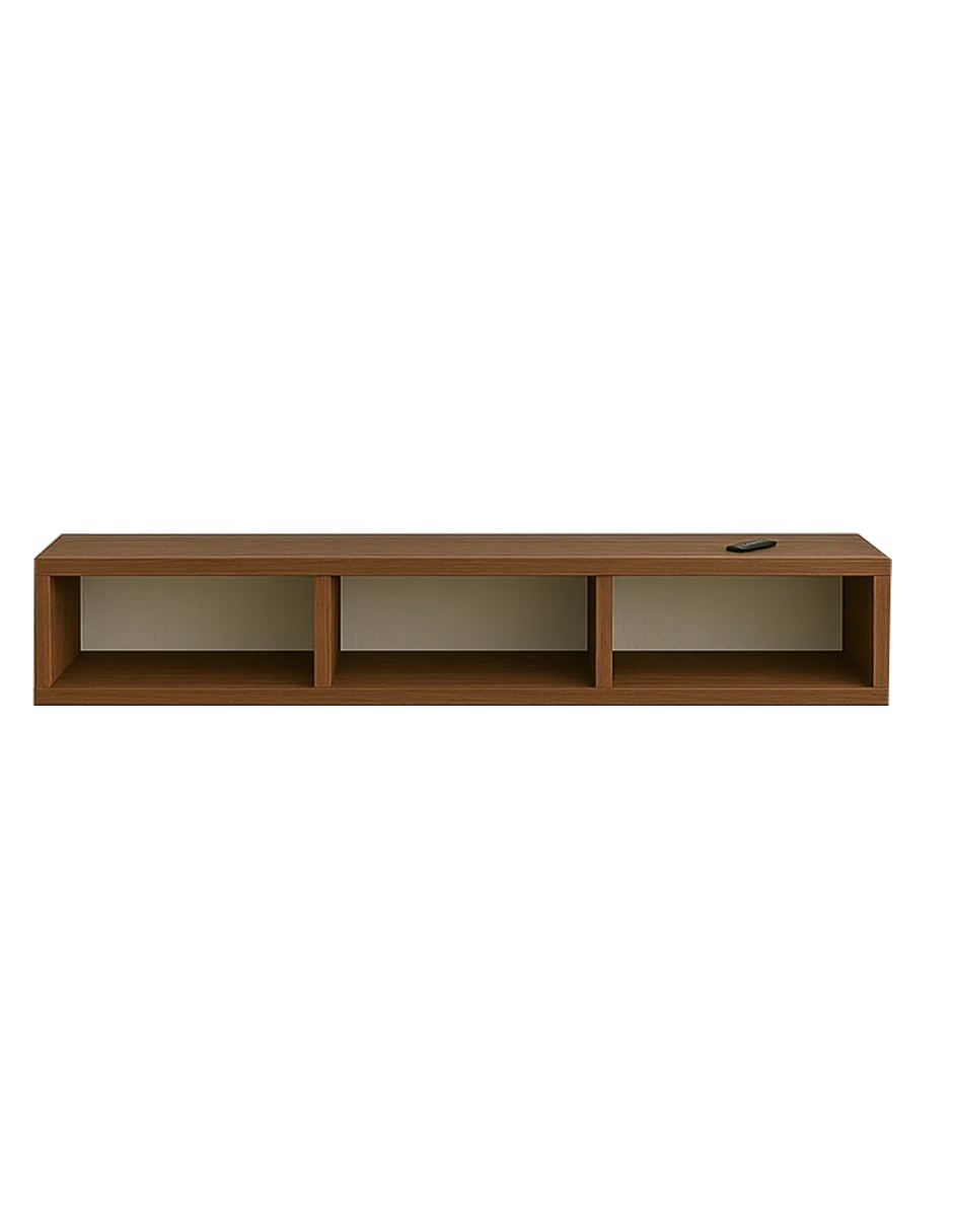 Foto 3 pulgar | Mueble para TV Flotante 3 Divisiones Café