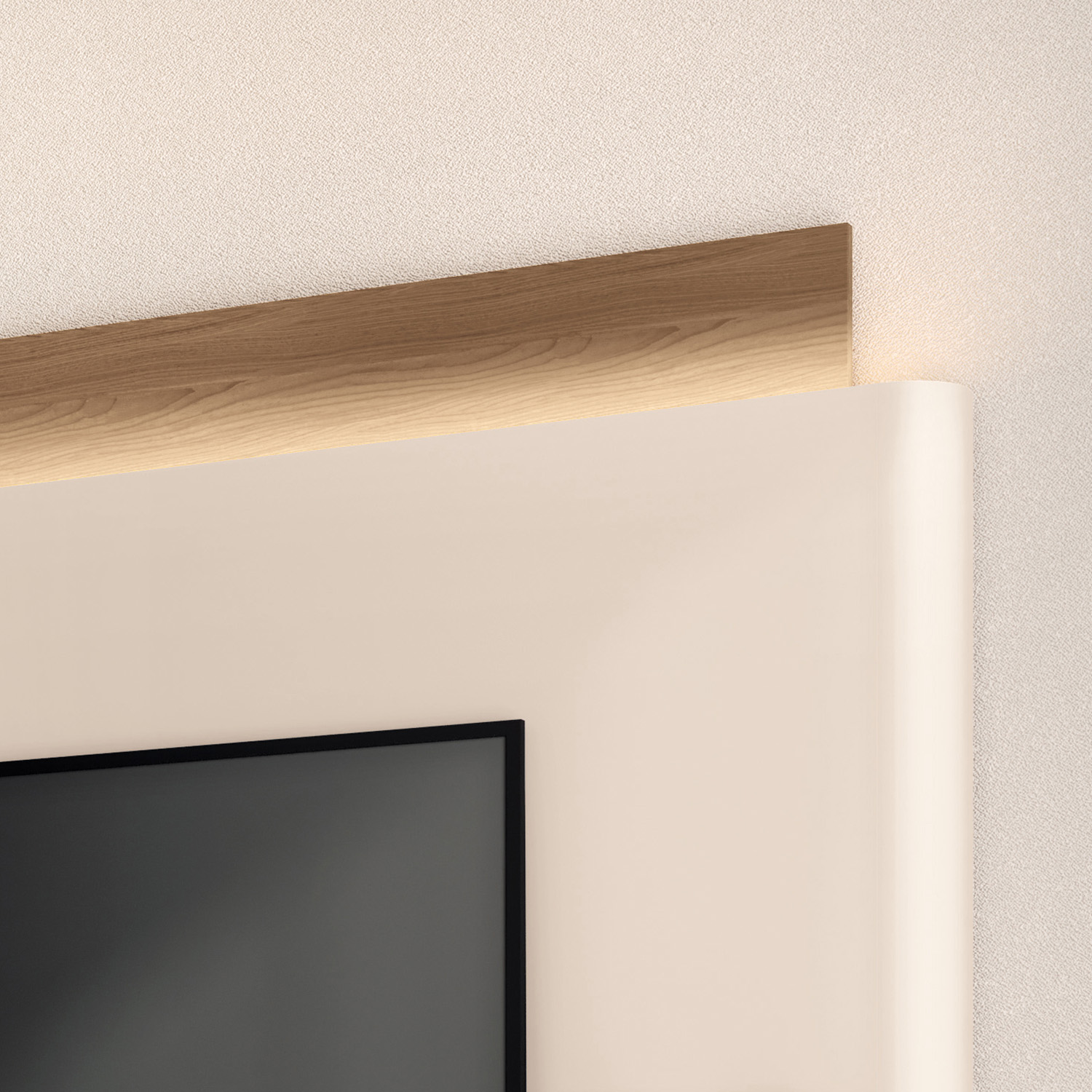 Foto 3 | Mueble De Tv Hasta 85'' Nobre Bossa Blanco Hueso / Castaño