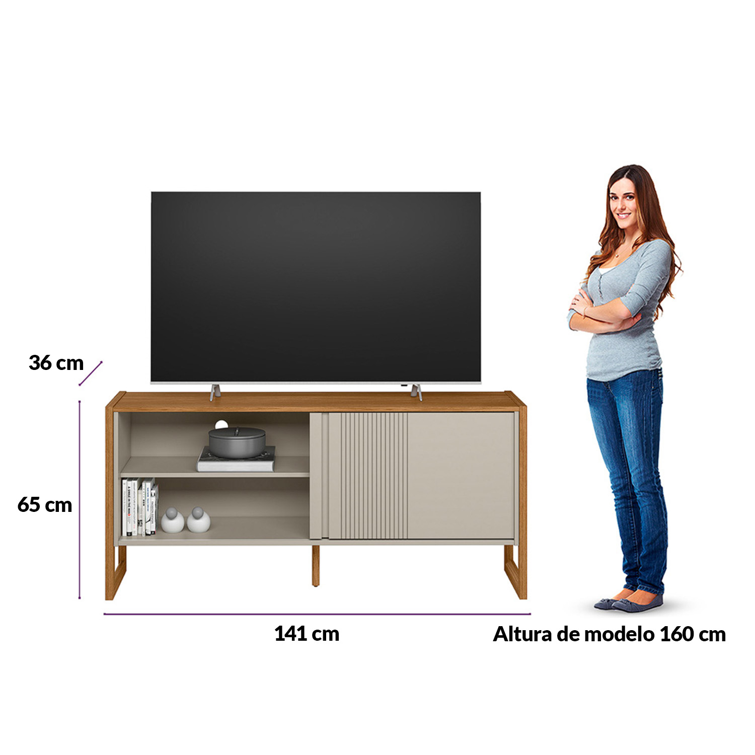 Foto 6 | Mesa De Tv 55'' Gold Bossa