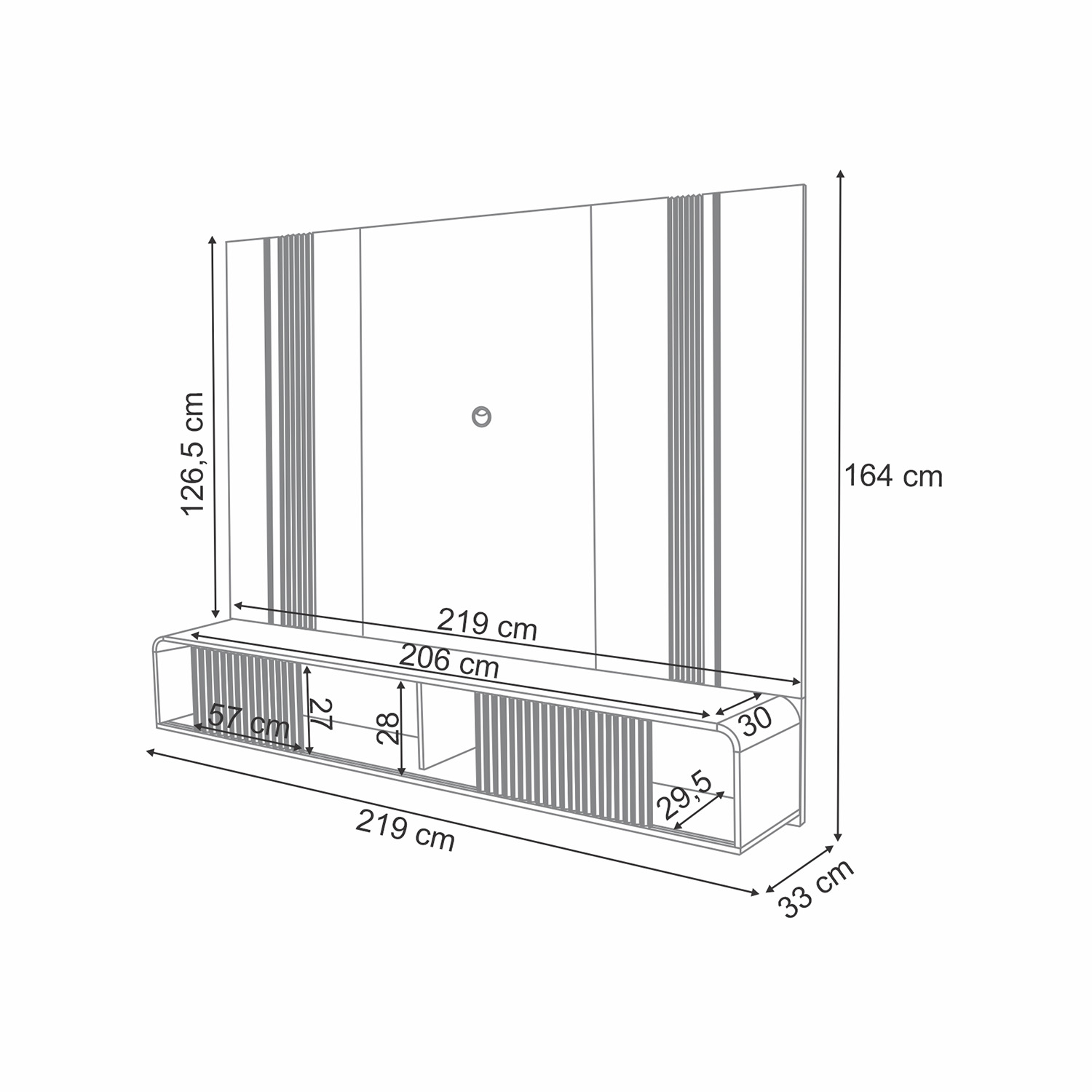 Foto 5 | Panel De Tv Empire, Capacidad Para Tv De Hasta 85''bossa