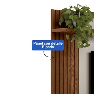 Foto 3 | Panel De Tv Alvorada, Capacidad Para Tv De Hasta 55'' Color Blanco Hueso/nogal.