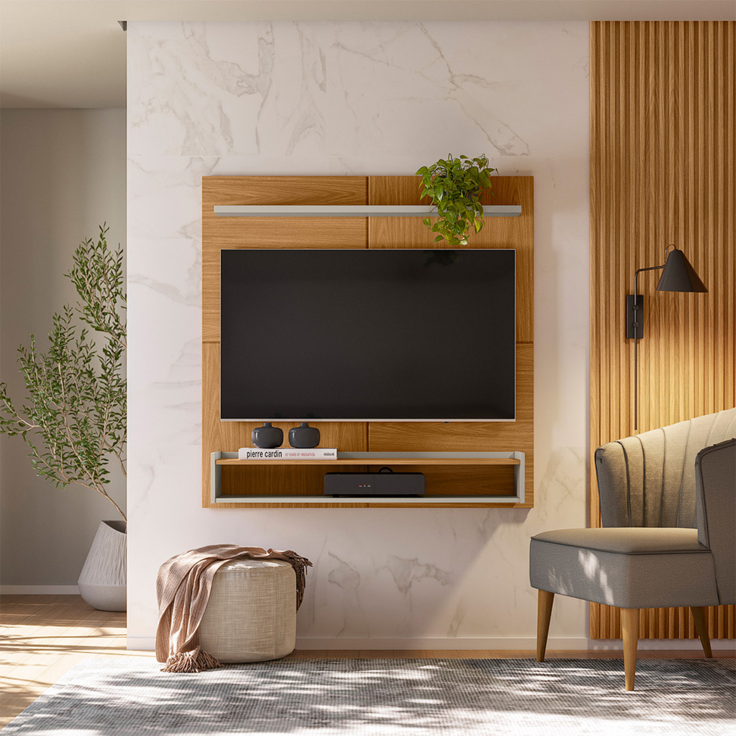 Panel De Tv Creta , Capacidad Para Tv De Hasta 50'' Color Café
