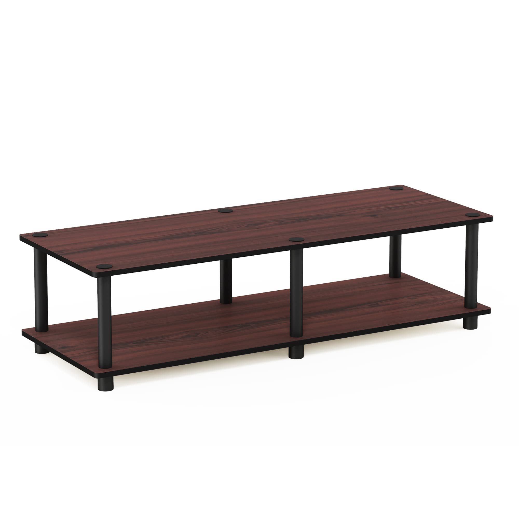 Soporte De Televisión Furinno Just No Tools, Ancho, Color Cereza Oscuro - Venta Internacional.