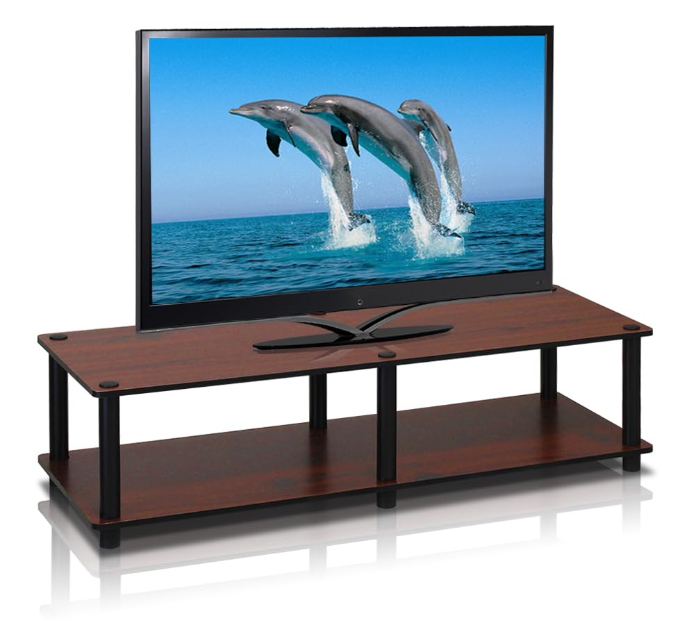 Foto 4 pulgar | Soporte De Televisión Furinno Just No Tools, Ancho, Color Cereza Oscuro - Venta Internacional.