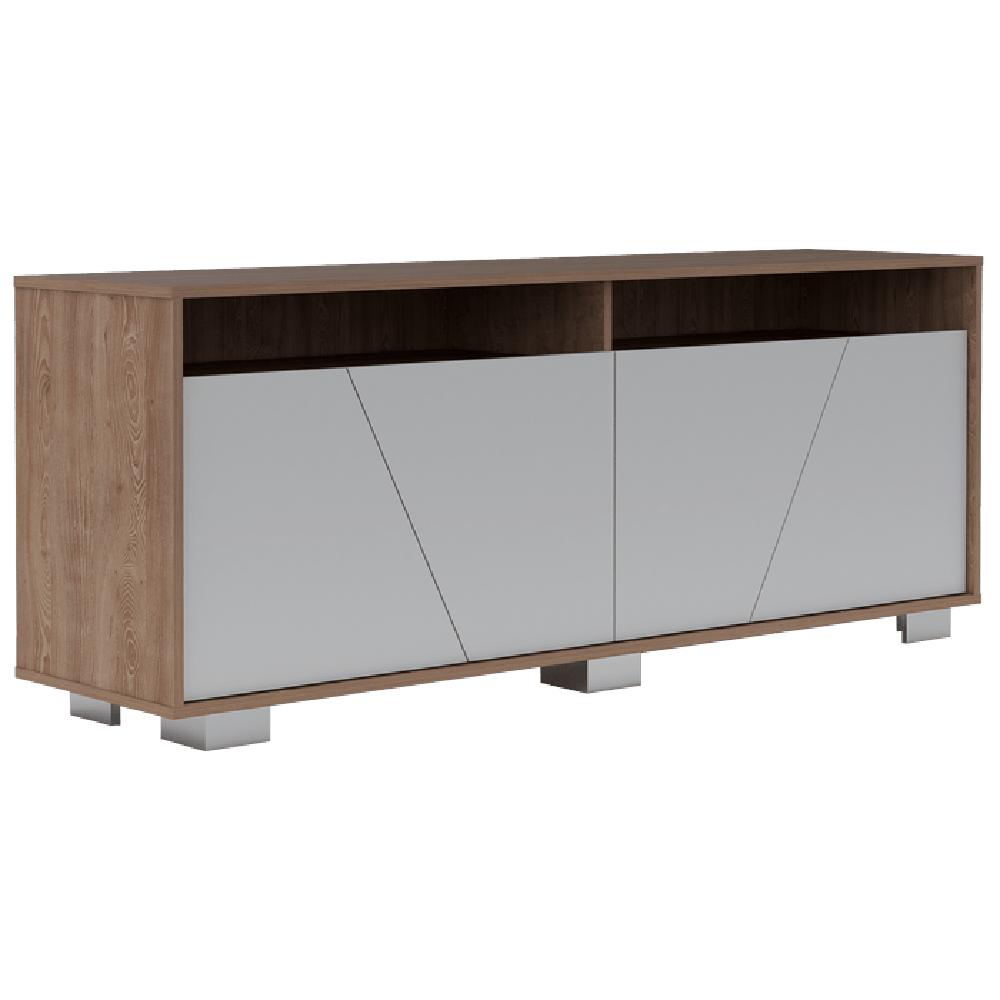 Foto 1 | Mesa Para Tv Orus Miel Y Blanco con Espacio para Televisor De 70 Pulgadas