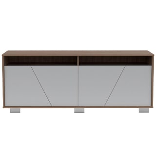 Foto 2 | Mesa Para Tv Orus Miel Y Blanco con Espacio para Televisor De 70 Pulgadas