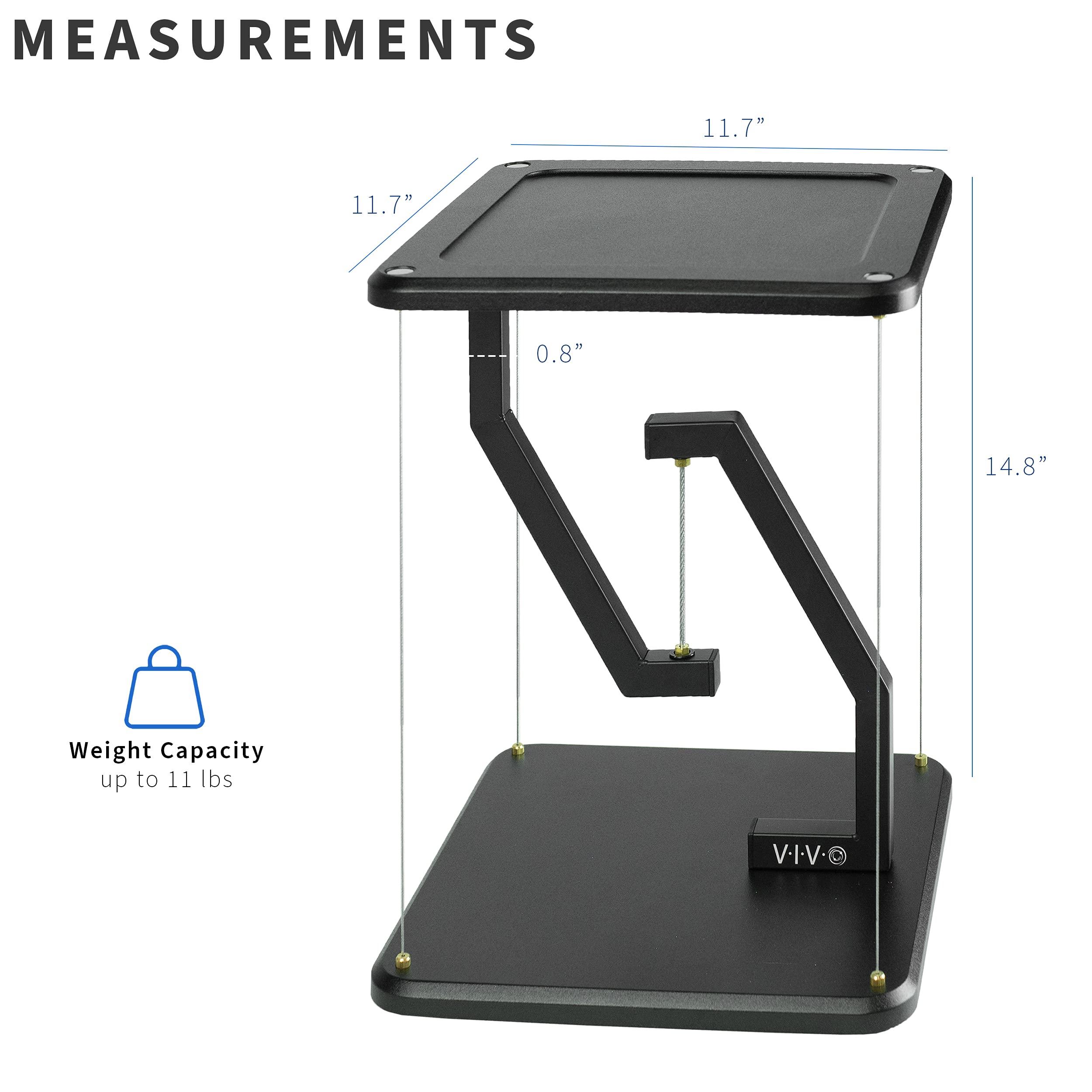 Foto 4 pulgar | Soporte De Altavoz De Sobremesa Vivo Antigravedad 30 Cm Negro Stand-ten01b - Venta Internacional.