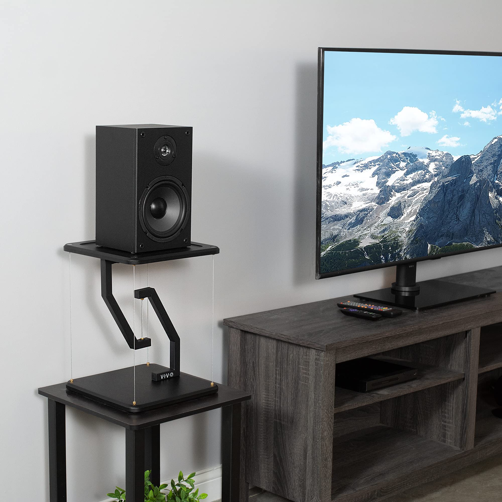 Foto 4 | Soporte De Altavoz De Sobremesa Vivo Antigravedad 30 Cm Negro Stand-ten01b - Venta Internacional.