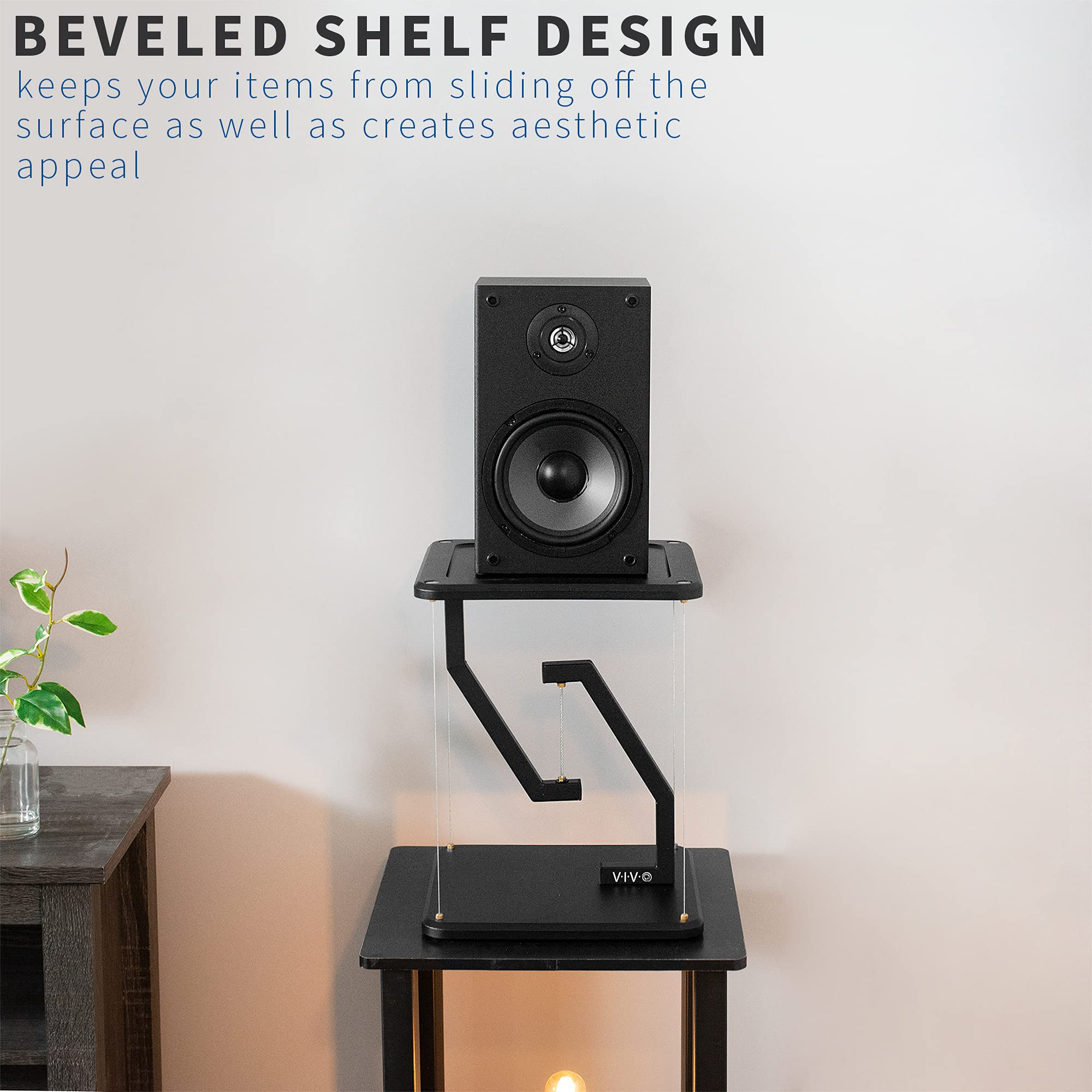 Foto 5 | Soporte De Altavoz De Sobremesa Vivo Antigravedad 30 Cm Negro Stand-ten01b - Venta Internacional.