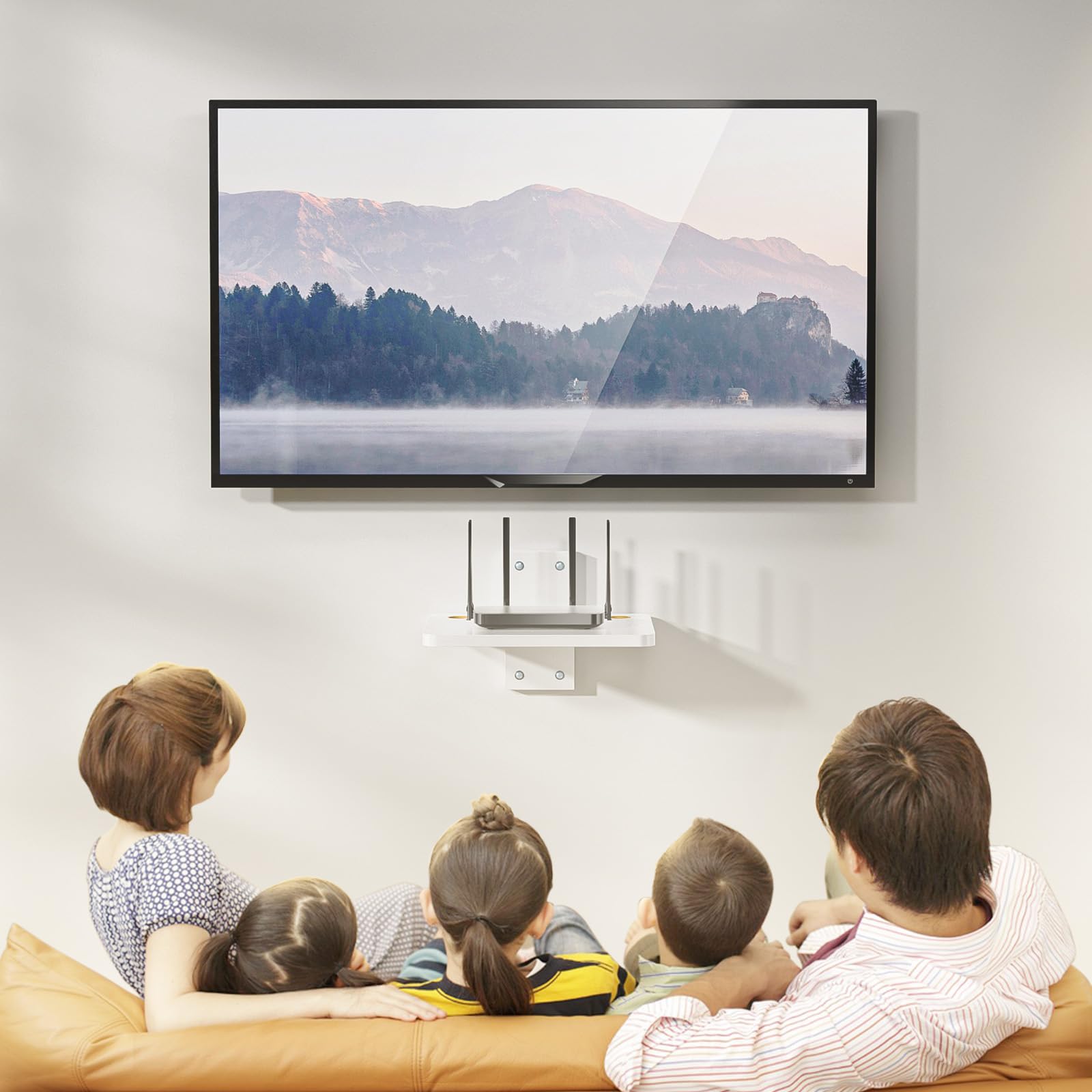 Foto 5 | Estantería Flotante Para Tv Wali Cs201nw De Hasta 10 Kg, Color Blanco, 1 Estante - Venta Internacional.