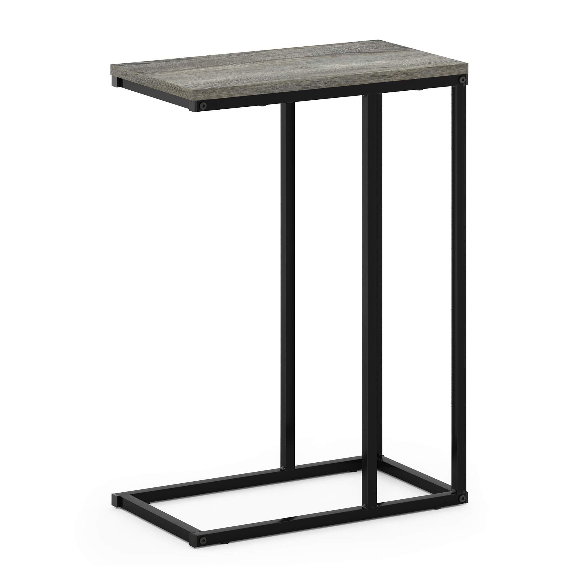 Foto 2 pulgar | Mesa Auxiliar Para Sofá Furinno Camnus En Forma De C, Roble Francés, Gris - Venta Internacional.