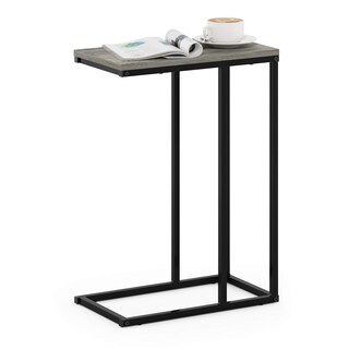 Foto 5 | Mesa Auxiliar Para Sofá Furinno Camnus En Forma De C, Roble Francés, Gris - Venta Internacional.