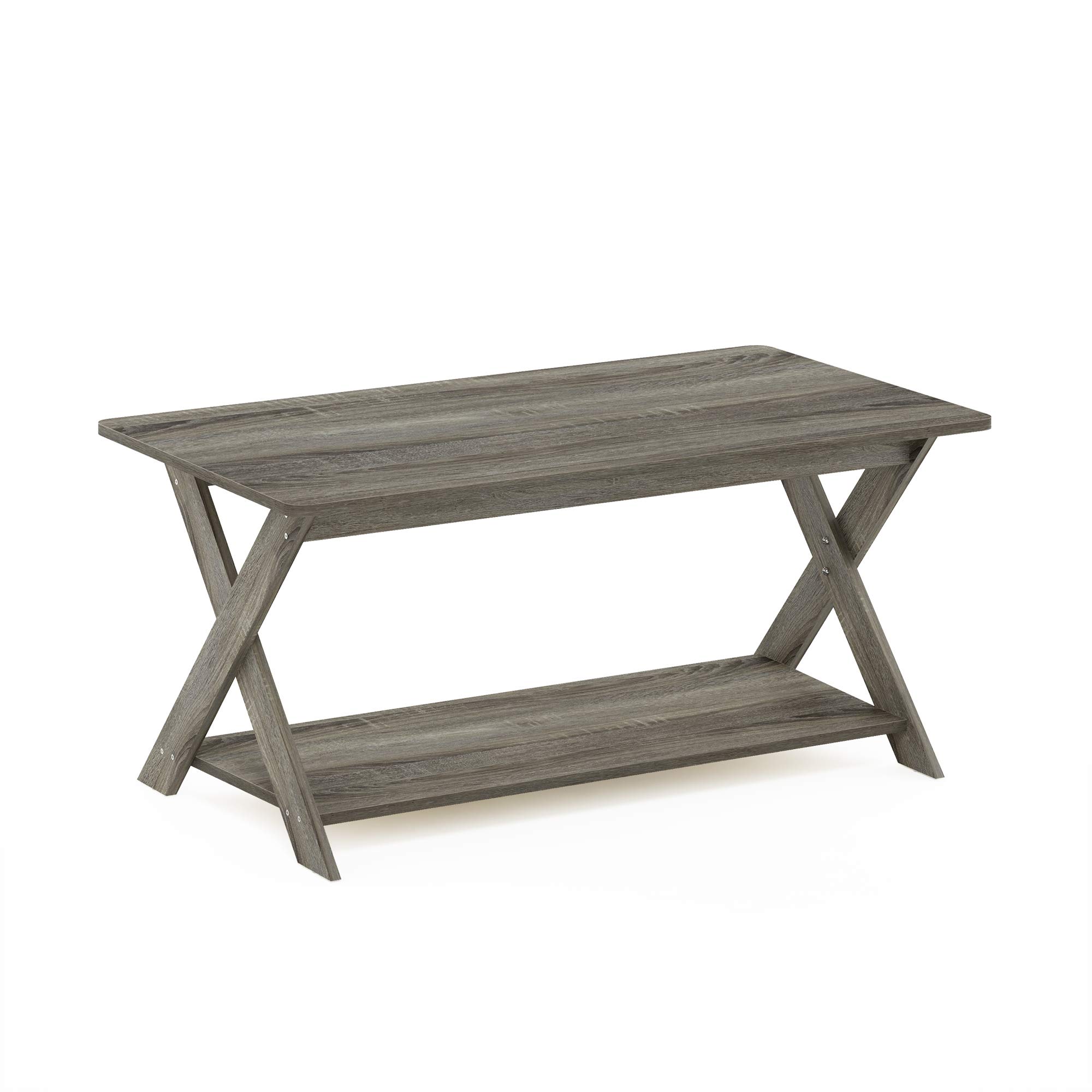 Foto 1 | Mesa De Café Furinno Moderna, Simplista, Entrecruzada, Roble Francés Gris - Venta Internacional.