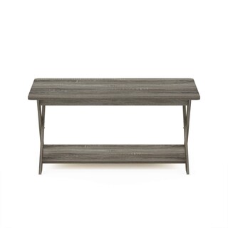 Foto 4 | Mesa De Café Furinno Moderna, Simplista, Entrecruzada, Roble Francés Gris - Venta Internacional.